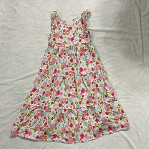 Girls size xs 4/5 cat and jack flora dress ruffled sleeves